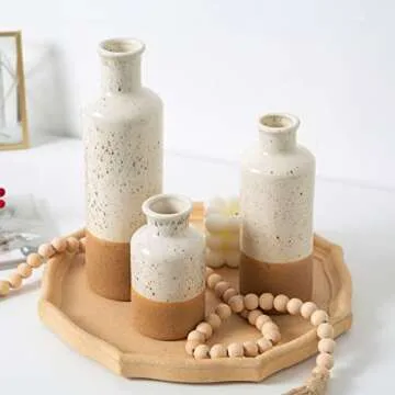 CUCUMI Ceramic Vase Set Elegant Home Decor Accents