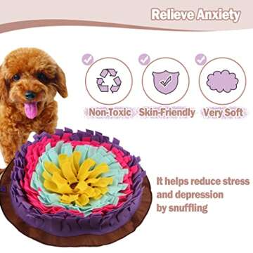 IFOYO Pet Snuffle Mat for Dogs, Interactive Feed Game for Boredom, Small Dog Training Pad Pet Nose W...