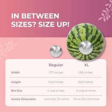 SILVERETTE The Original Silver Nursing Cups, Nipple Covers for Breastfeeding, XL