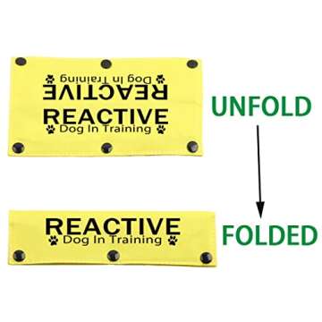 JXGZSO Training Ignore Do Not Stare Reactive Dog Leash Sleeve - Safe & Stylish