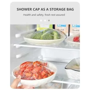 50PS Disposable Shower Caps, Plastic Clear Shower Caps, lengthening and thickening Hair Caps for Hair dyeing assistance, Hotel and Hair Salon, Home Use, Portable Travel (Size 20.5"/52cm）