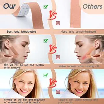 Facial Lift Tape for Wrinkles - 2 Rolls for Youthful Skin