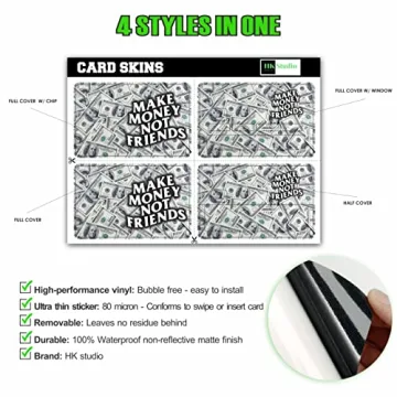 HK Studio Funny Meme Credit Card Skins - Waterproof & Slim