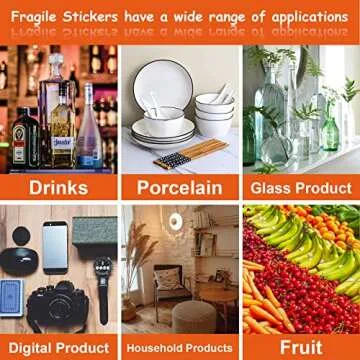 SJPACK 500 Fragile Stickers - Perfect for Shipping Needs