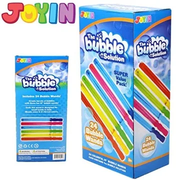 JOYIN 24 Pack Big Bubble Wands for Kids Fun Supplies