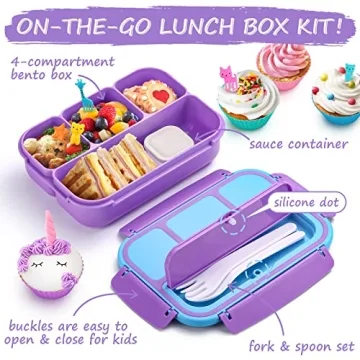 QQKO Bento Lunch Box - Fun and Functional for School
