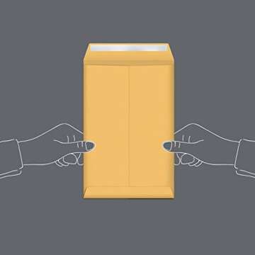 Amazon Basics Self Adhesive Catalog Mailing Envelopes, Peel and Seal, 6x9 Inch, Brown Kraft, 100-Pack