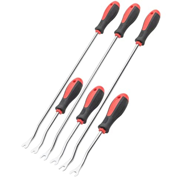 ROTATION 6-Piece Heavy Duty Car Vehicle Trim Clip Removal Set Door Upholstery Remover Chrome Car Doo...