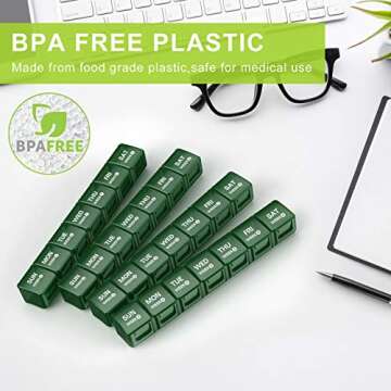 TookMag Monthly Pill Organizer 28 Day Pill Box, Travel Medicine Pill Organizer, Large 4 Weeks 1 Month Pill Cases with Dust-Proof Container for Pills/Vitamin/Fish Oil/Supplements