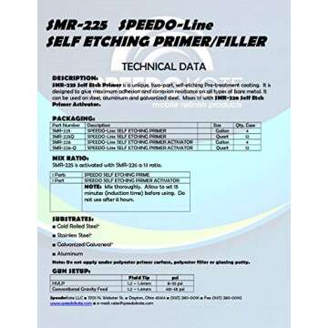 Speedokote Self Etching Green/Gray Primer - Gallon Kit for Exceptional Metal Bonding