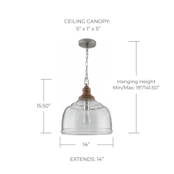 Julian Coastal Style Glass Pendant Light for Modern Homes
