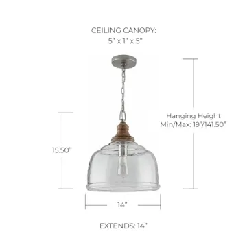 Julian Coastal Style Glass Pendant Light for Modern Homes