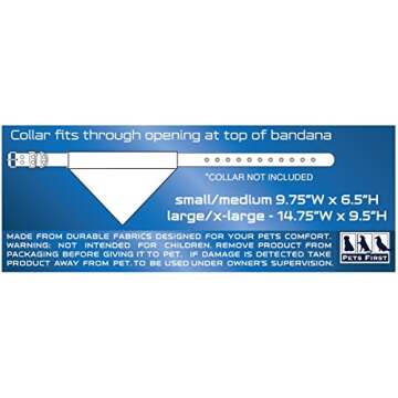 Pets First Collegiate Pet Accessories, Reversible Bandana, Mississippi State Bulldogs, Small/Medium