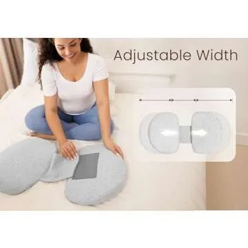 Tinkerz Memory Foam Pregnancy Pillow for Side Sleepers
