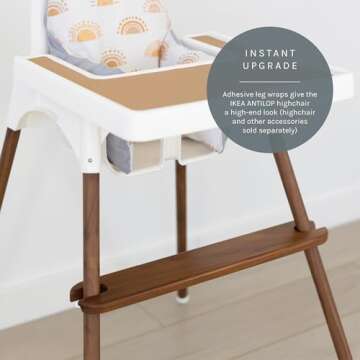 Yeah Baby Goods Highchair Leg Wraps (Walnut) - Stylish IKEA Antique Accessories