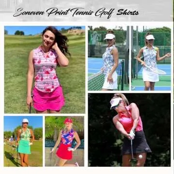 Womens Argyle Golf Shirt Sleeveless Athletic Sport Polo Tank Top Printed Polo Half Zip Tennis Shirts Sleeveless Pink