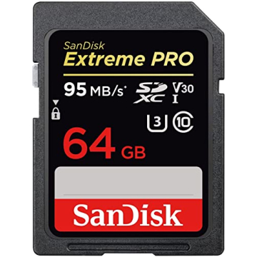 SanDisk 64GB Extreme PRO SDXC UHS-I Memory Card for High-Speed Recording