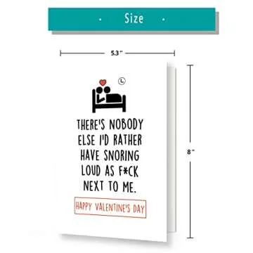 Humorous Valentine's Day Card for Snoring Husband, Happy Vday Gifts Cards for Husband Wife Women Men...