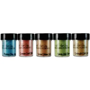 Lindy’s Stamp Gang Mermaid Seashells Embossing Powder Set - Two-Toned Colors, 5 Jars