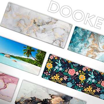 Dooke Desk Pad Protector,Large Gaming Mouse Pad,Office Desk Mat,Non-Slip Rubber Base Desk Blotter,Laptop Desk Pad,Waterproof Writing Pad for Office and Home,31.2" x 11.8",Abstract Marbling