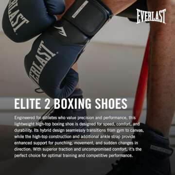 Everlast Elite V2 Navy 12 Boxing Shoes for Performance