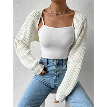 GORGLITTER Women's Knit Bolero Cardigan Sweater for Elegant Style
