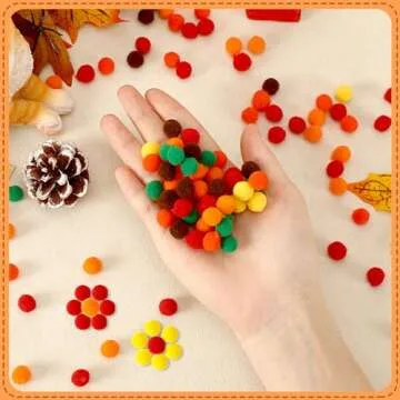 Vibrant 1000 Fall Pom Poms - Perfect for DIY Crafts