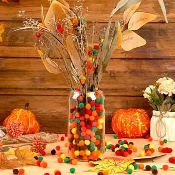 Vibrant 1000 Fall Pom Poms - Perfect for DIY Crafts