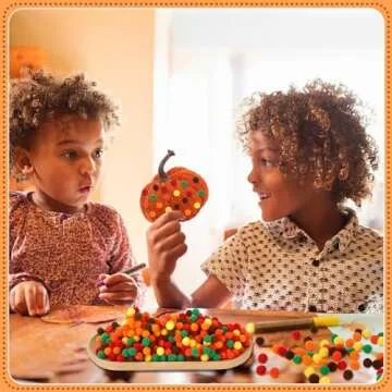 Vibrant 1000 Fall Pom Poms - Perfect for DIY Crafts