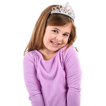 Rhode Island Novelty Tiaras with Heart Stones 12-Pack for All Ages