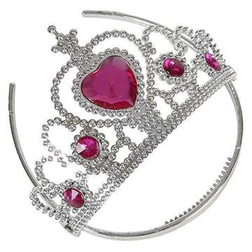 Rhode Island Novelty Tiaras with Heart Stones - 12-Pack
