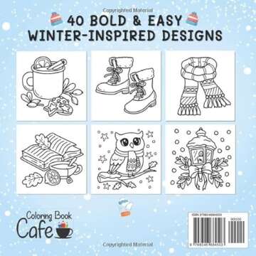 Cozy Winter: Bold and Easy Coloring Book for Adults & Teens with Cute and Cozy Winter Hygge Designs