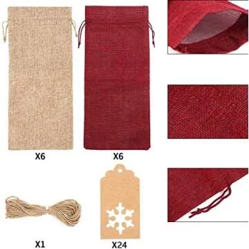 Burlap Wine Bags - Perfect for Holiday Gifting
