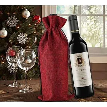 Burlap Wine Bags - Perfect for Holiday Gifting
