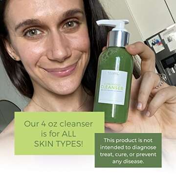 Gentle Organic Acne Face Wash with Matcha & Aloe