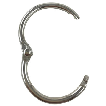 Clipco 100-Pack Nickel Plated Metal Book Rings 1-Inch