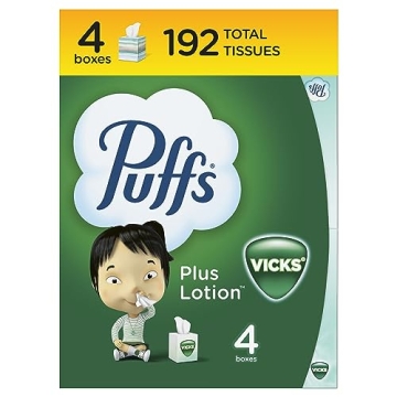 Puffs Plus Lotion with Vicks Facial Tissues - Comfort for Every Sneeze