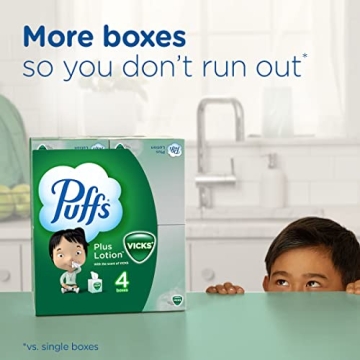 Puffs Plus Lotion with Vicks Tissues - Soothing Comfort Everywhere