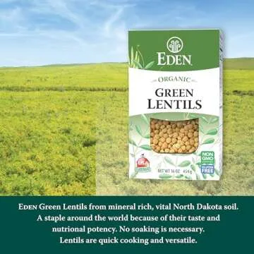 EDEN FOODS Organic Green Lentils, 16 OZ