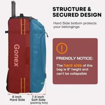 Gonex Rolling Duffle Bag with Wheels for All Adventures