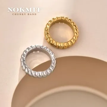 NOKMIT Gold Filled Chunky Statement Ring - Perfect for Style