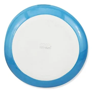 Handmade Blue Speckled Dinner Plates Set of 2 for Ideal Dining