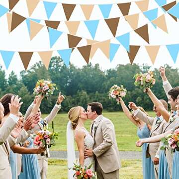 32Ft Brown Blue Party Decorations for Any Occasion