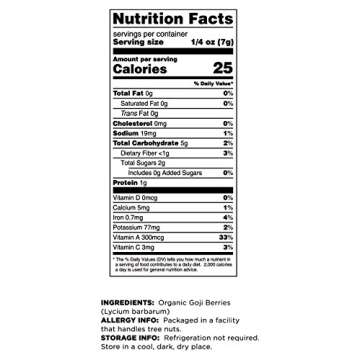 Terrasoul Superfoods Organic Goji Berries, 16 Oz - Large Size | Chewy Texture | Premium Quality | Lab-Tested