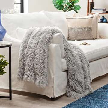 Chanasya Faux Long Fur Throw Blanket - Cozy & Stylish