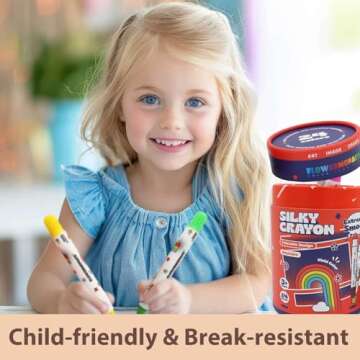 Lebze Jumbo Crayons for Toddlers, 24 Non Toxic Colors