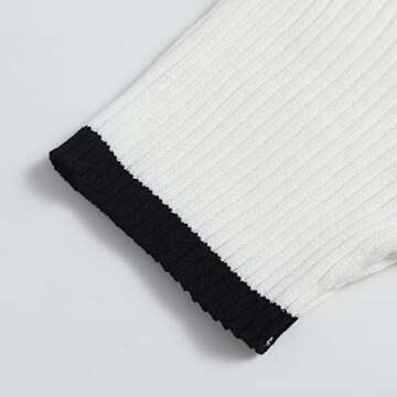 Edlike Women's Button Polo Collar Ribbed Knit T-Shirts Short Sleeve Summer Casual Tee (one_Size, White)