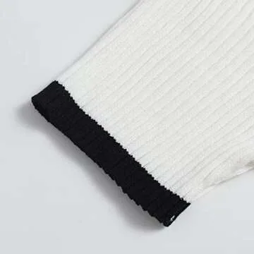 Edlike Women's Button Polo Collar Ribbed Knit T-Shirts Short Sleeve Summer Casual Tee (one_Size, White)