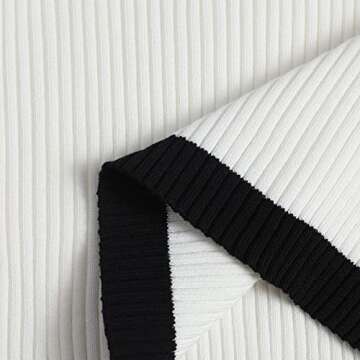 Edlike Women's Button Polo Collar Ribbed Knit T-Shirts Short Sleeve Summer Casual Tee (one_Size, White)