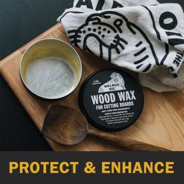 WALRUS OIL - Wood Wax, 3 oz Can, FDA Food-Safe, Cutting Board Wax and Board Cream